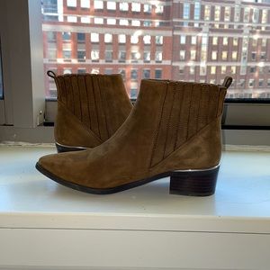 Marc Fisher brown suede booties